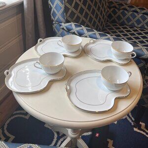 4 Noritake Teacup and Snack Plate